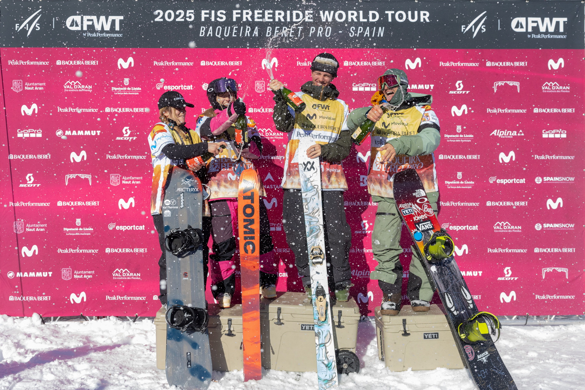 Los ganadores del Baqueira Pro. Foto: FWT / J. Bernard