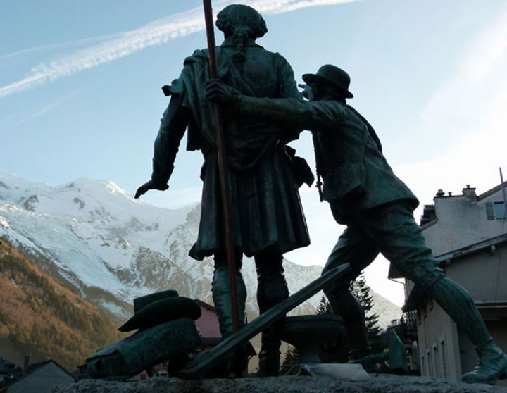 Qué dirían Saussure y Balmat sobre los glaciares del Mont Blanc tan mermados respecto a los de 1760. © Foto E. Ribas